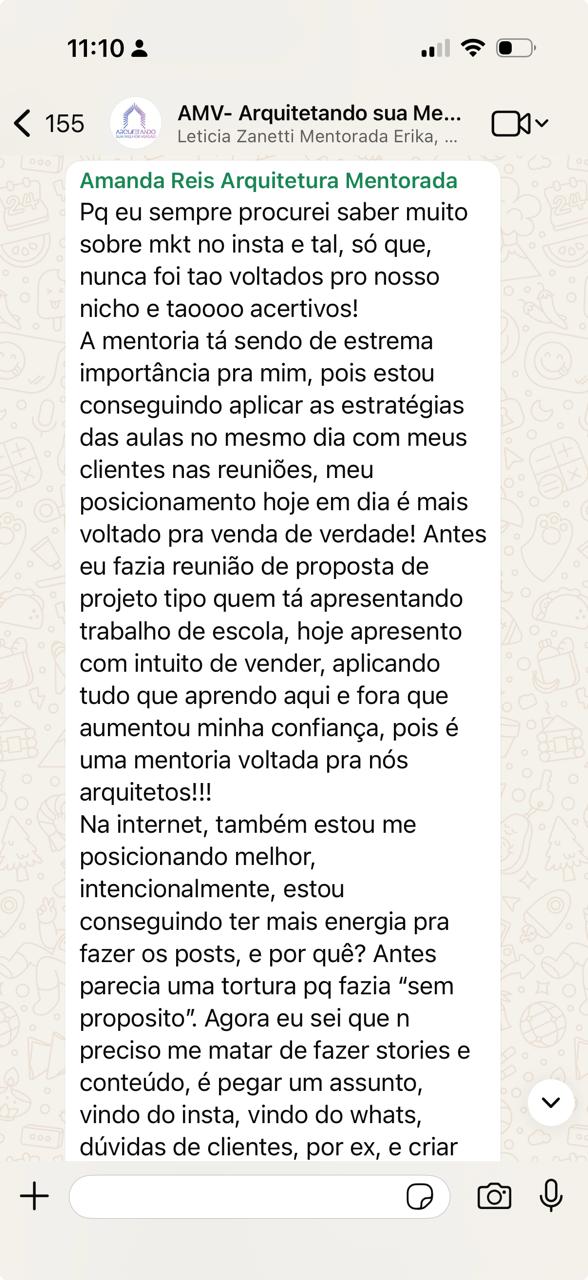 Depoimento de Amanda Reis no WhatsApp, parte 1