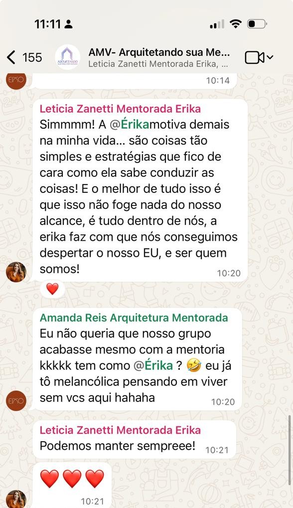Depoimento de Leticia Zanetti no WhatsApp