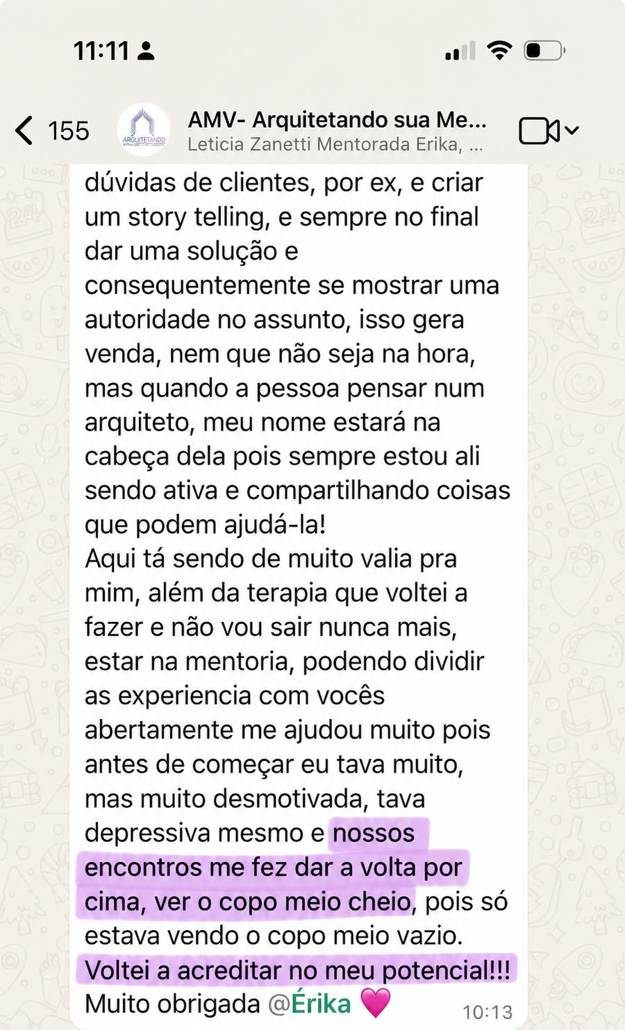 Depoimento de Amanda Reis no WhatsApp, parte 2